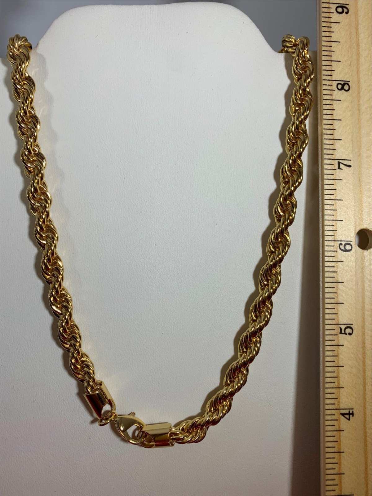 30 INCH 14kt GOLD PLATED 7mm ROPE RUN DMC HIP HOP CHAIN NECKLACE