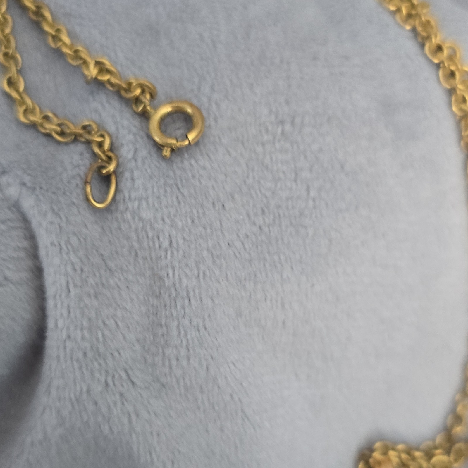 Gold Tone Round Pavé Crystal Rim Watch Pendant Rope Necklace Stainless Steel 26″