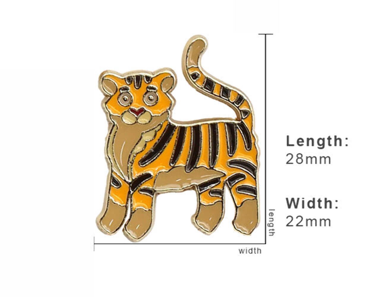 Tiger Enamel Pin Stylish Animal Themed Accessory for Nature Lovers