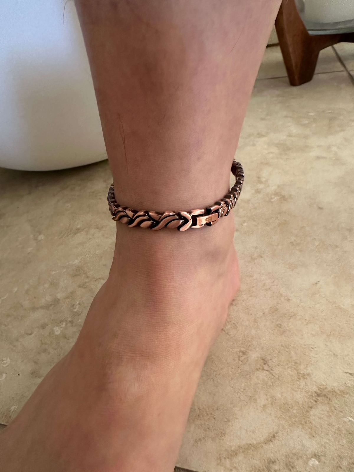 Swirl Copper Magnetic Anklet Bracelet Women Restore Balance Energy Power Joy RX