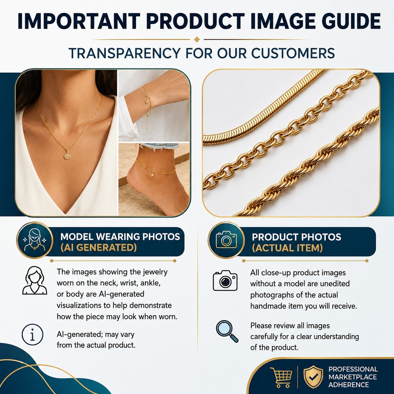 20″Premium Gold-Filled Cuban Link Chain | Thick Bold Curb Chain Necklace