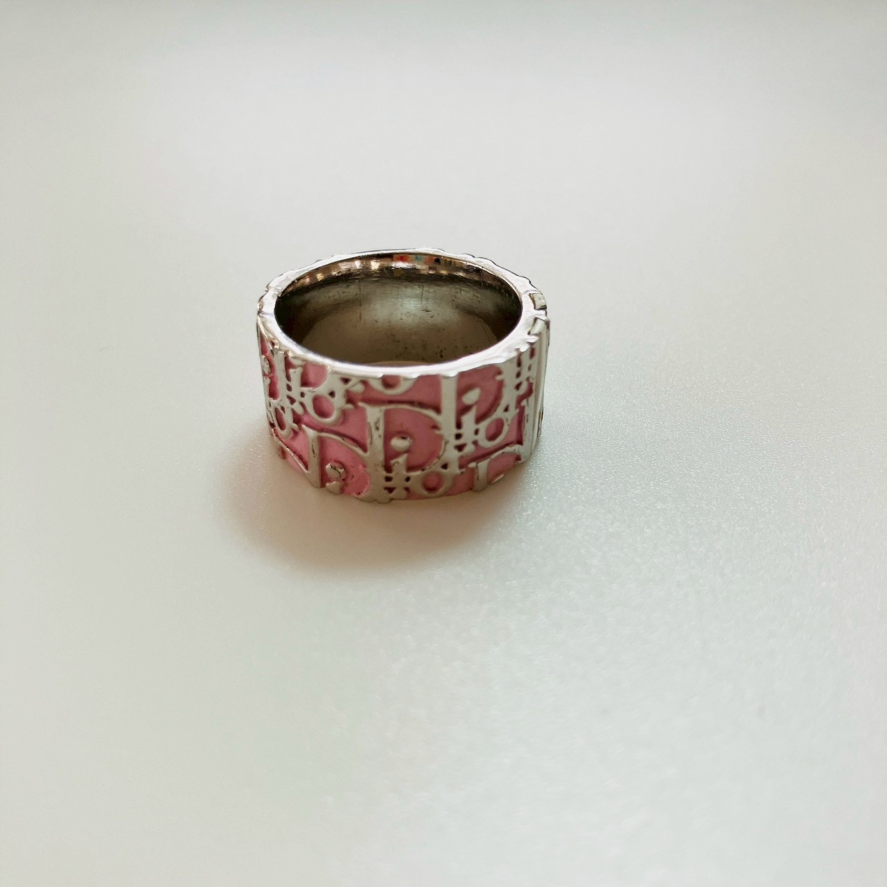 Christian Dior Trotter Pink Silver Ring Japan Import Size 5 US