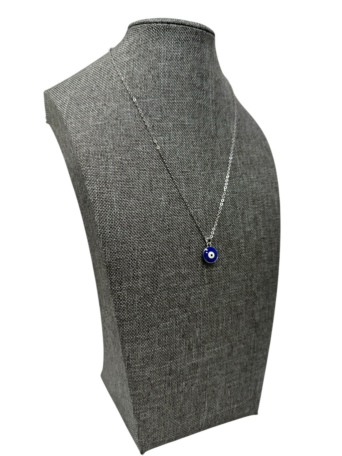 Evil Eye Necklace Glass Pendant | Gold or Silver Tone | 16–18 Adjustable Chain