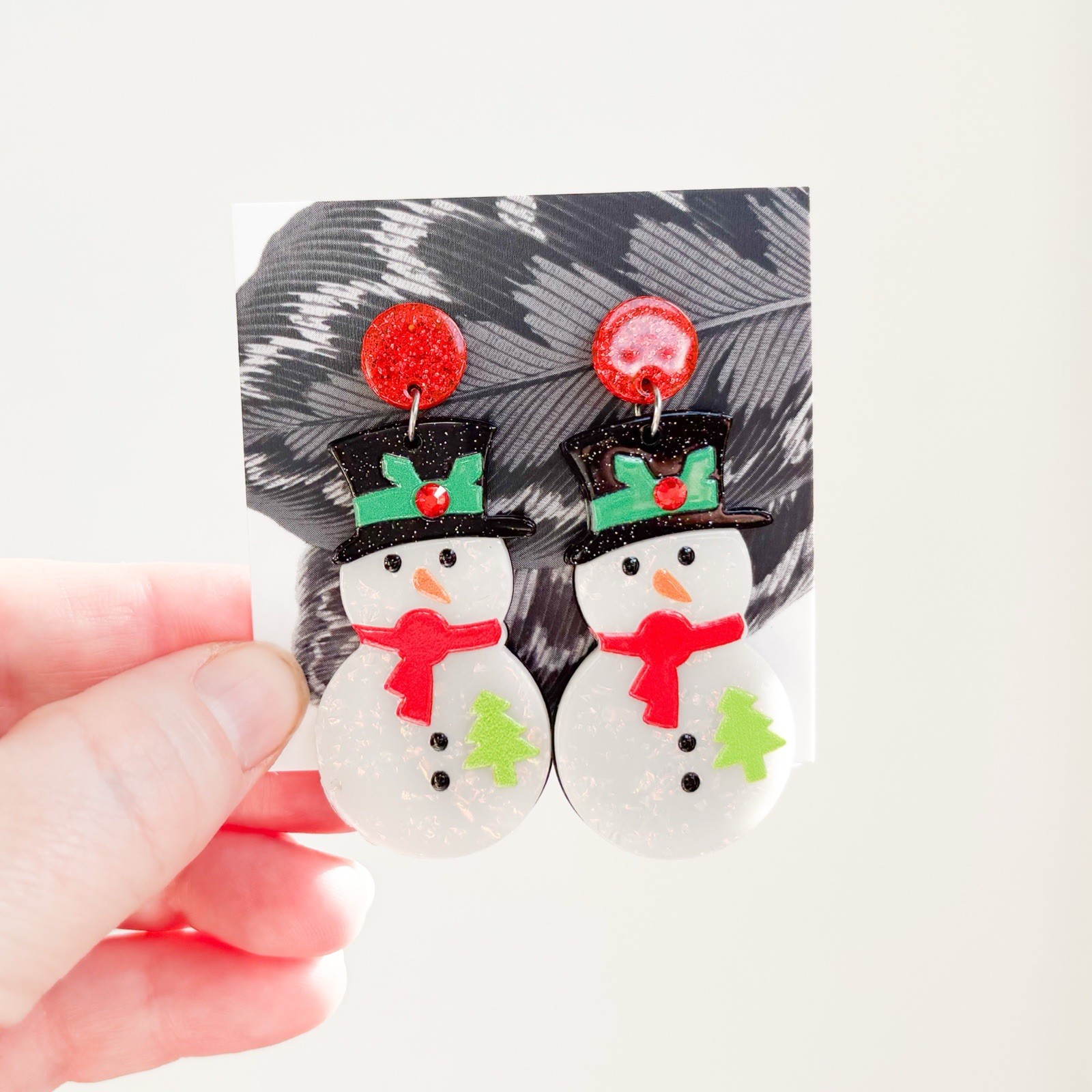 Christmas Snowman Earrings Nostalgia Holiday Jewelry Vintage