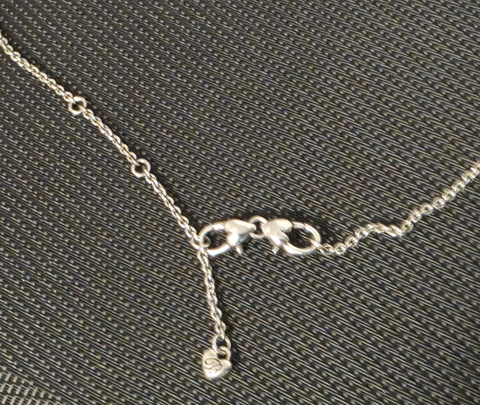 Brighton Contempo Ice Reversible Bar Necklace Scrollwork Crystal Silver Tone 20″