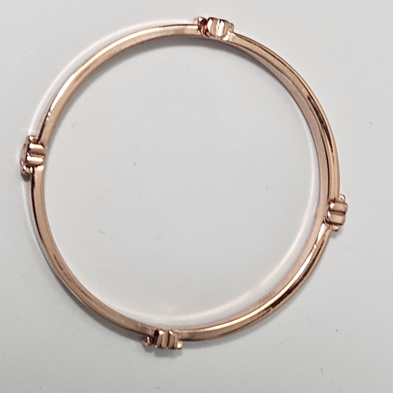 Tory Burch Logo Bangle Bracelet Rose Gold-Tone with Dust Bag