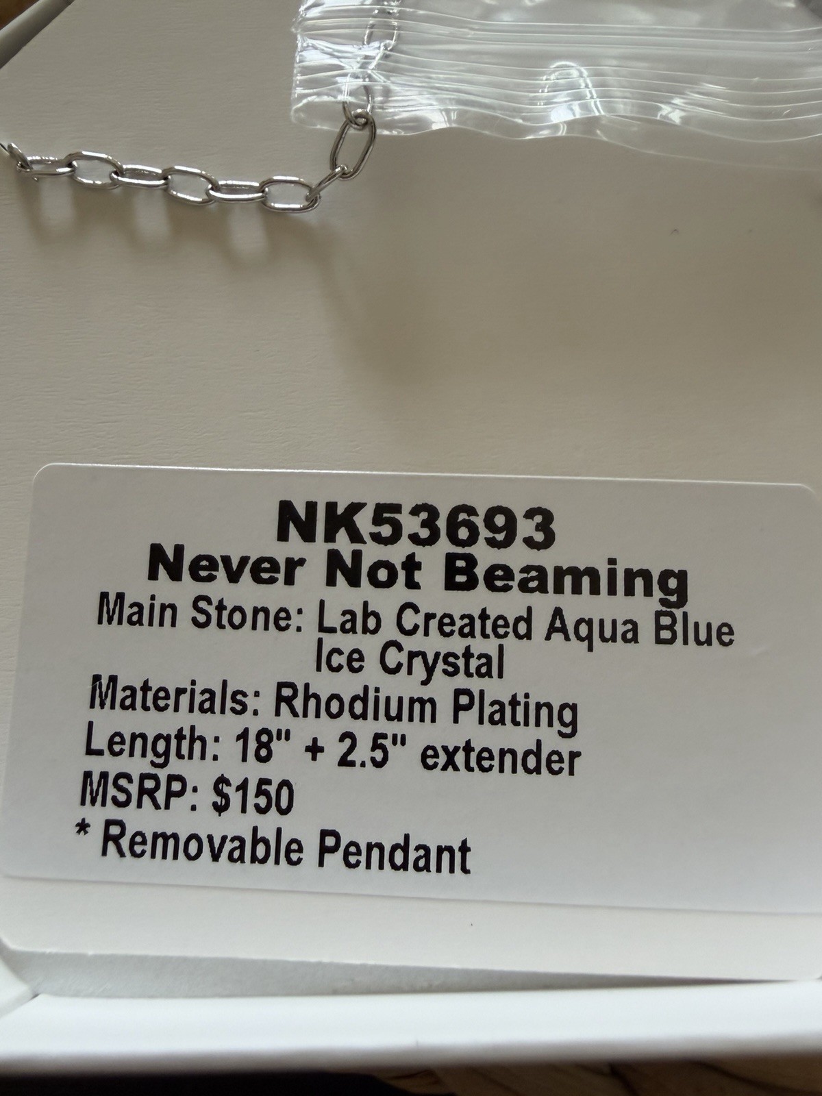 Ring Bomb Party NK53693 Aqua Blue Ice Crystal On Rhodium