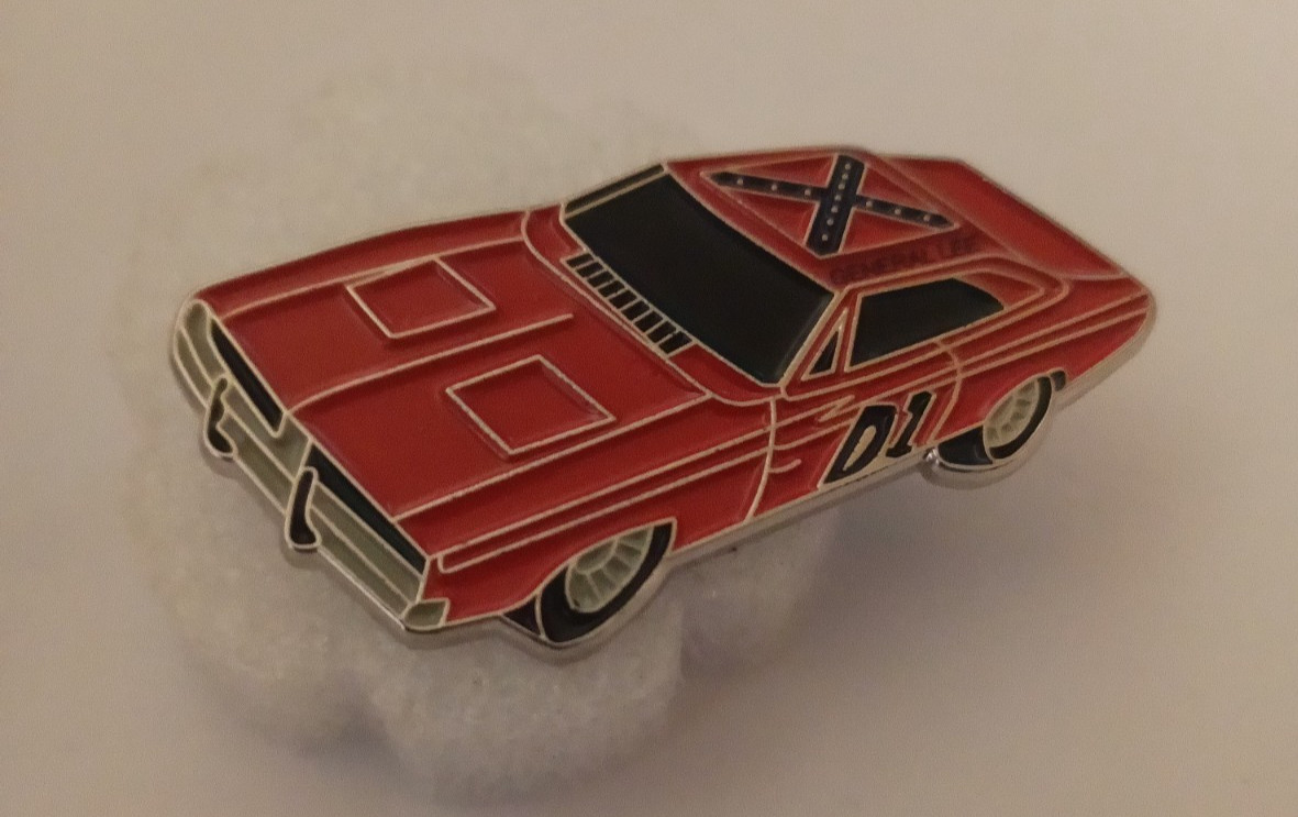DUKES OF HAZARD-GENERAL LEE-ENAMEL PIN-SHIP ALL THE PINS YOU BUY FOR $4.99