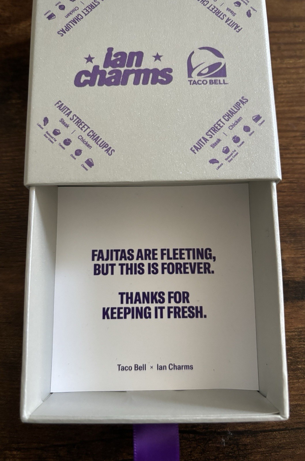 IAN CHARMS x TACO BELL HANDMADE BEAD NECKLACE – LIMITED DROP 1/300 !! BRAND NEW