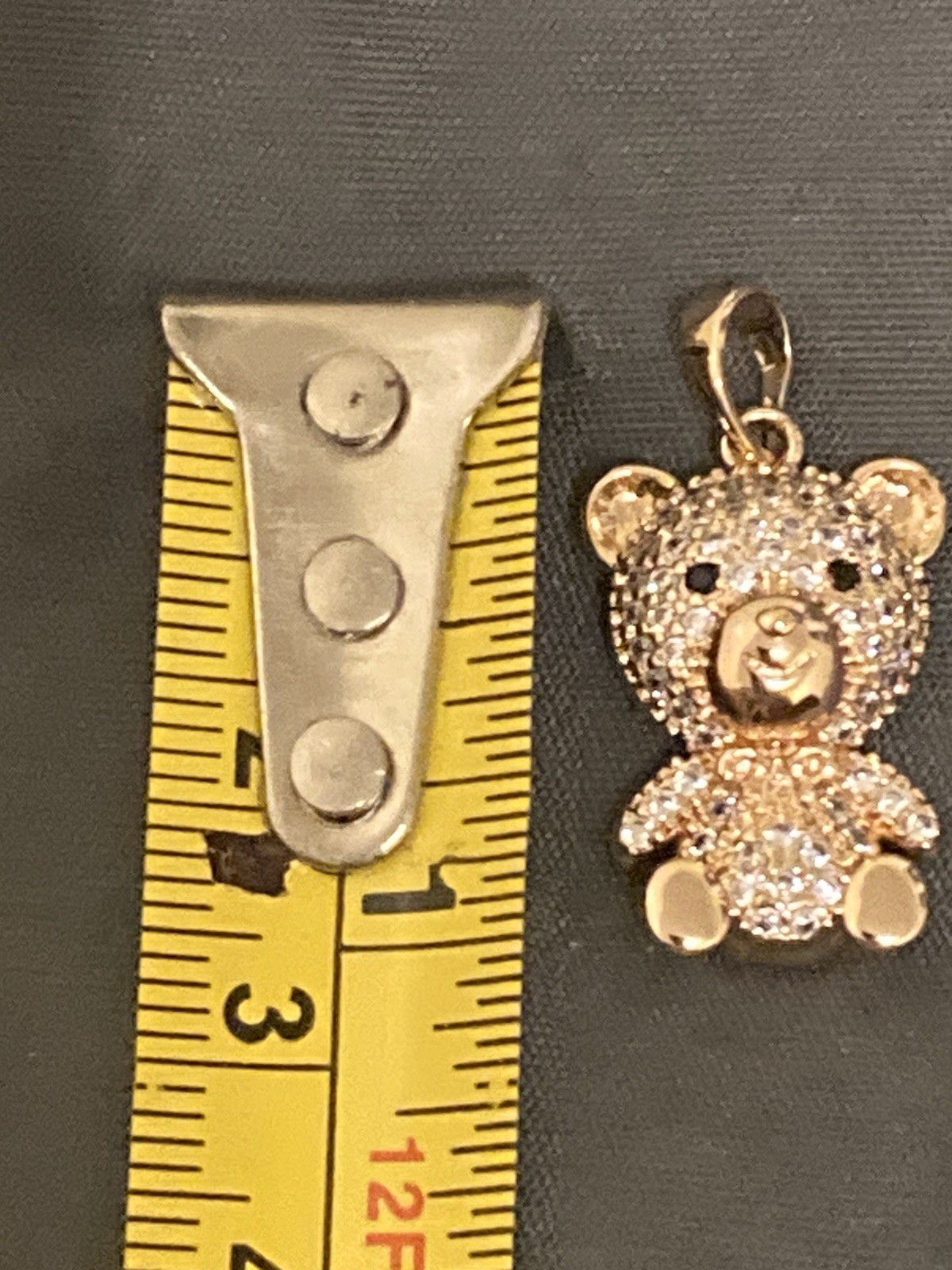 XP Gold Tone Bear Pendant With Rhinestones And A Gold Tone Xp Chain New
