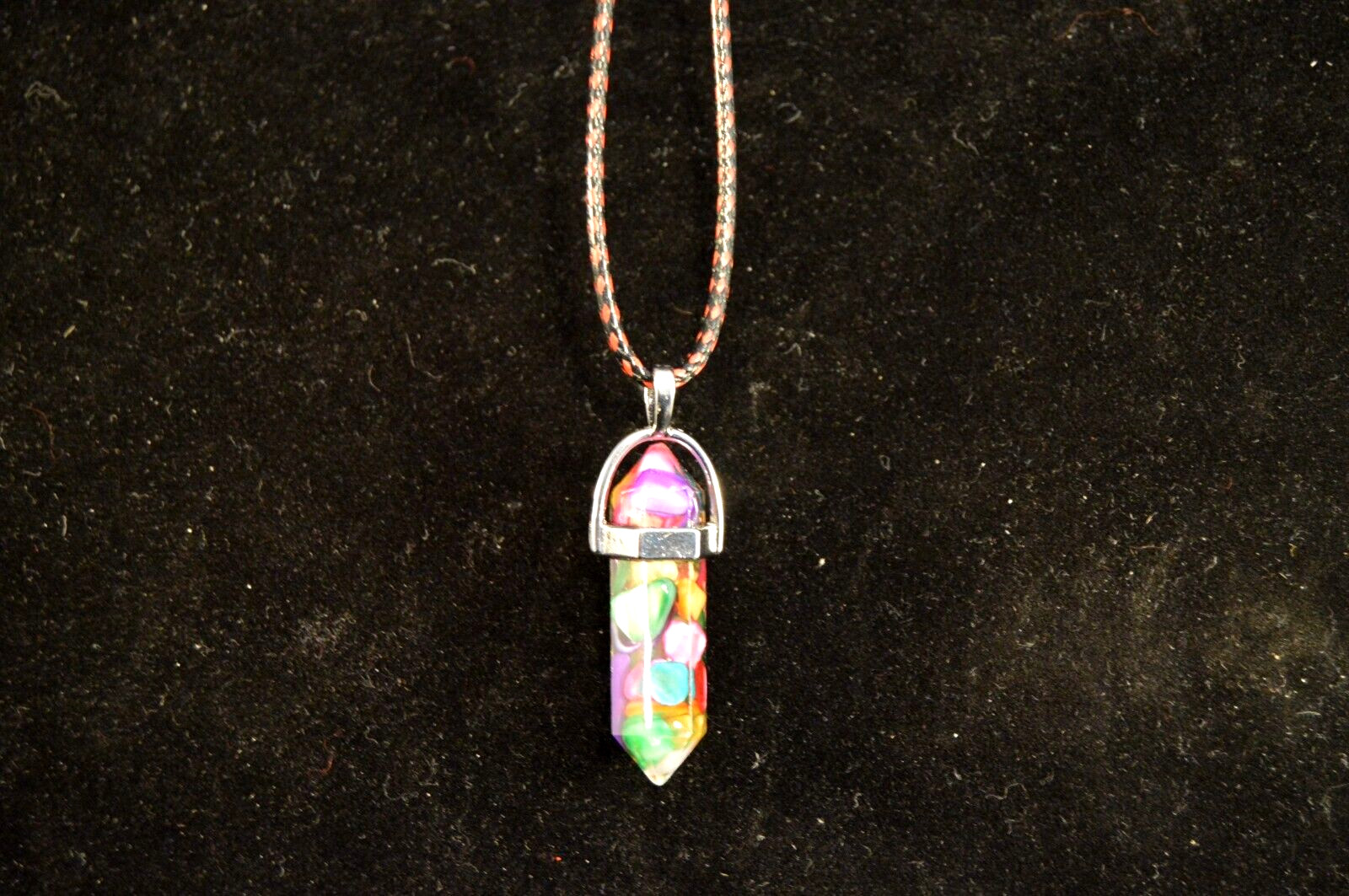 “COLORED STONE” Resin HEALING “Crystals” NECKLACES NEW! Jewelry USA SALES!!!