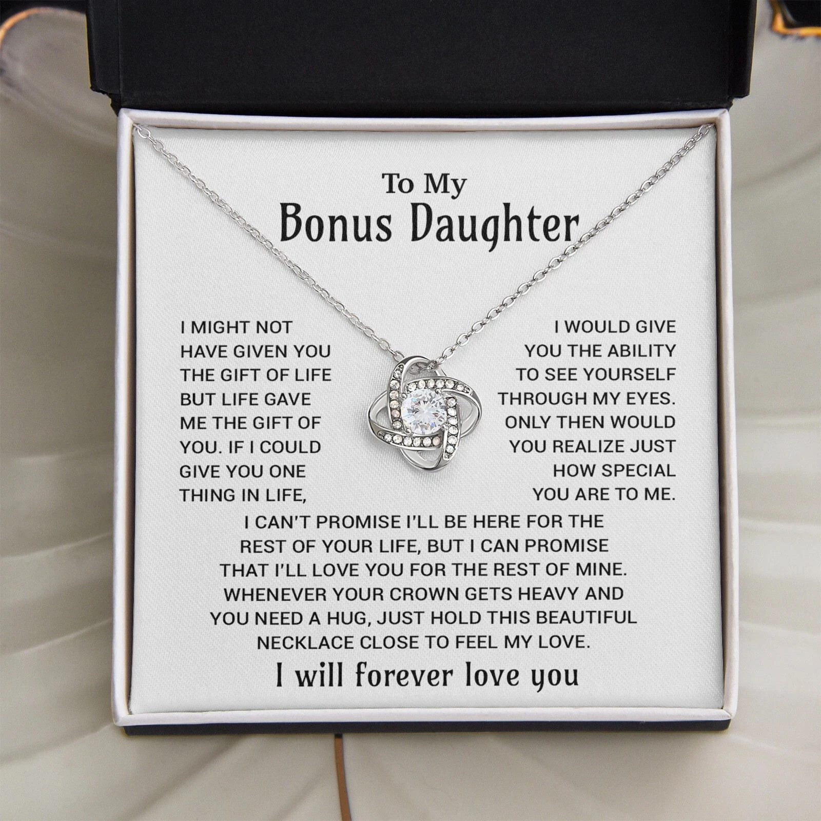 To My Bonus Daughter Necklace, Gift for Bonus Daughter, Step Daughter Birthday