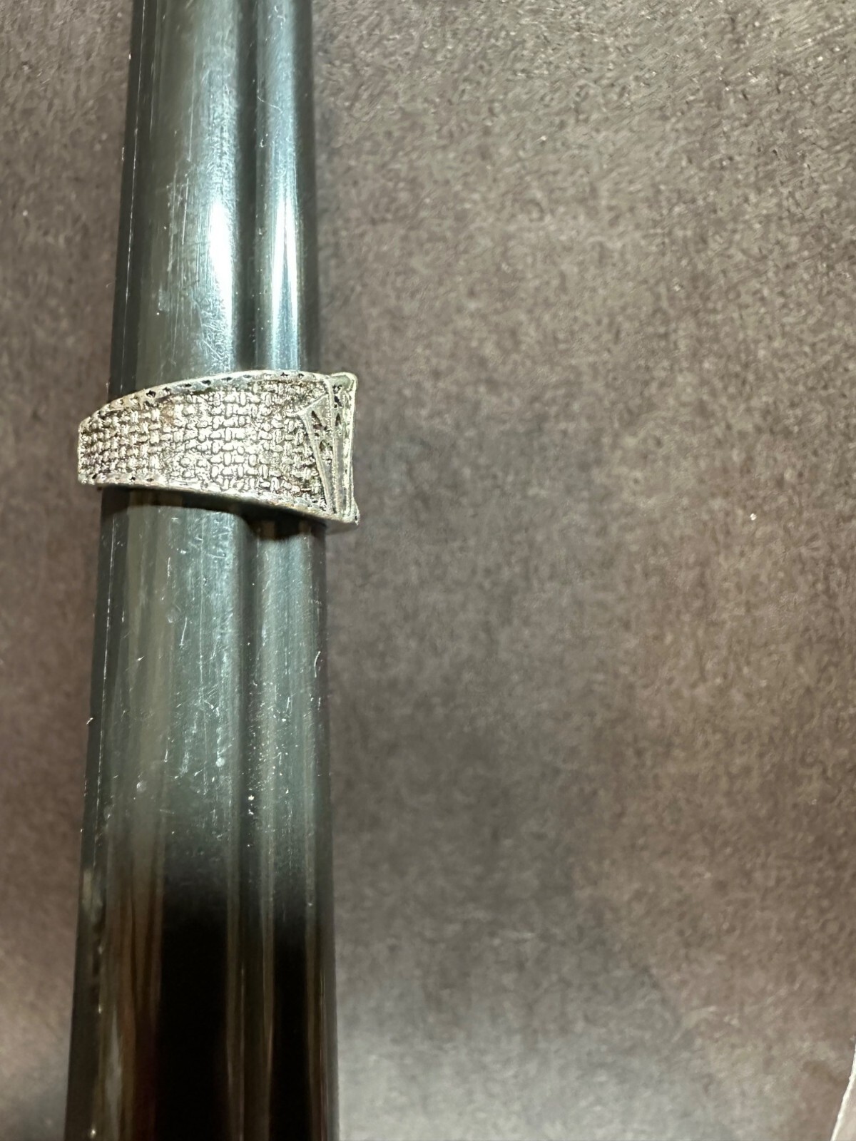 Silvertone Royal Flush Band Ring Adjustable Size AKQJ10