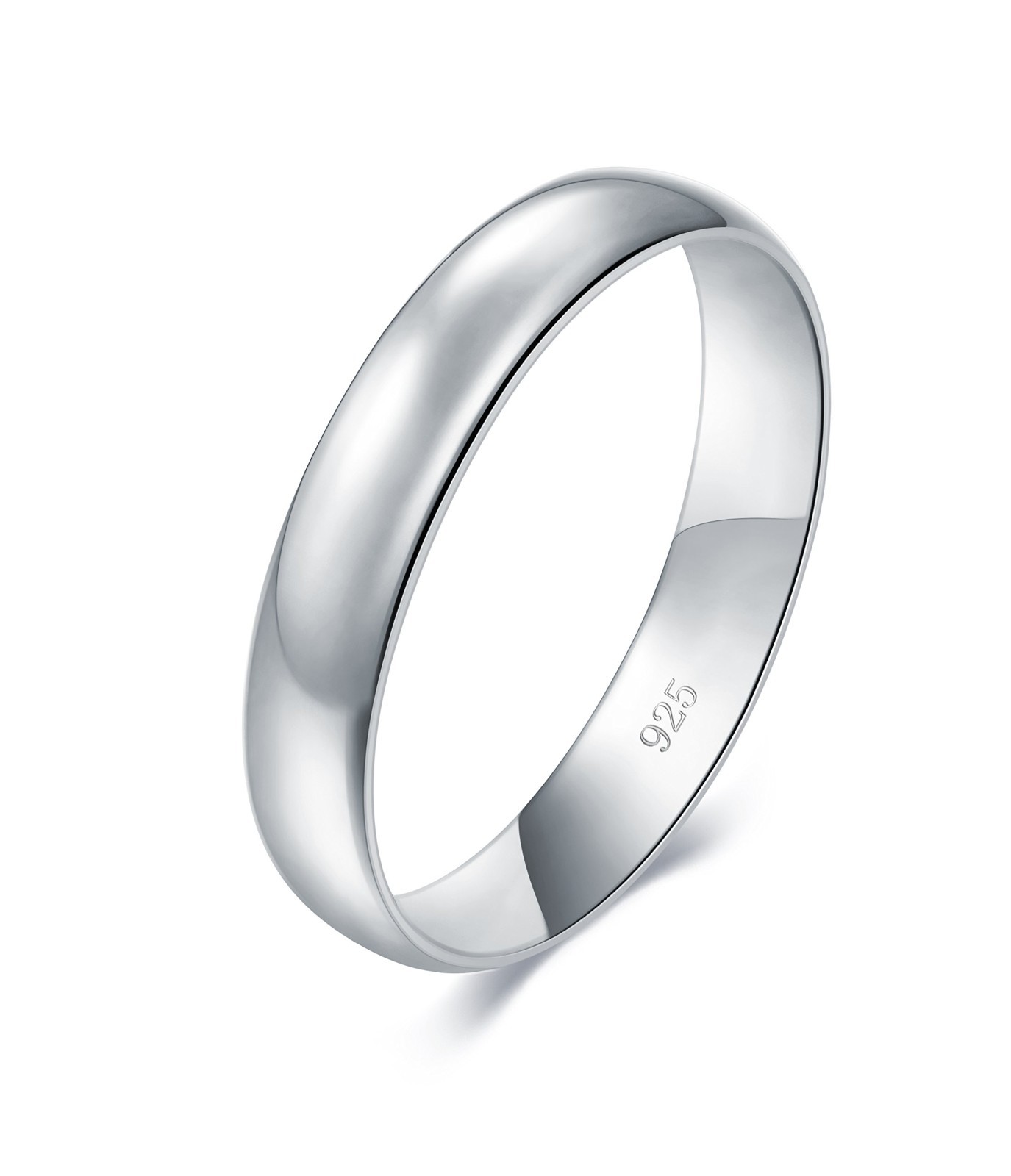 Elegant 925 Sterling Silver Ring – 14K Gold Plated Waterproof Wedding Band – Sta