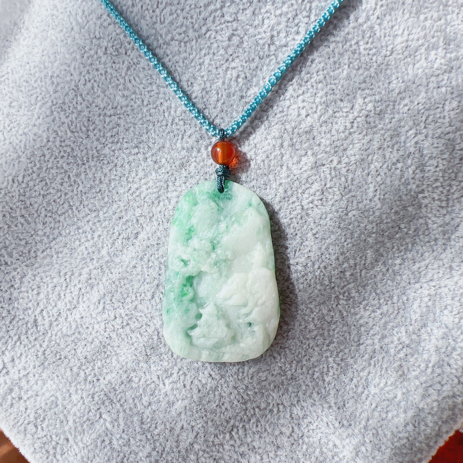 Good quality Natural Burma Jade carving pendant Necklace , unisex necklace