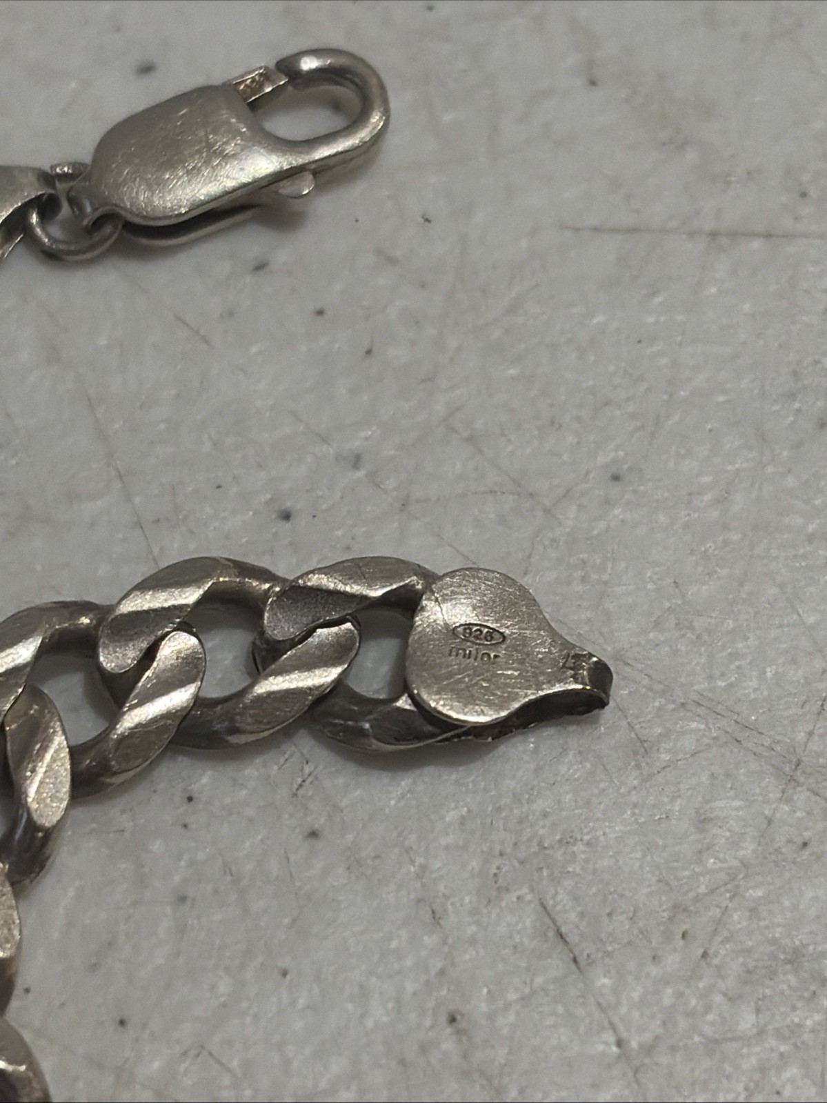 Milor Italy 925 Sterling Silver 9″ Men’s Bracelet Cuban 25-26g