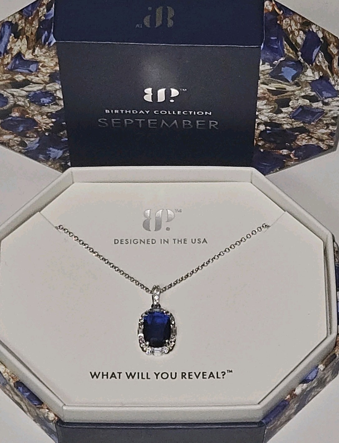 Bomb Party Sept 2024 Lab Sapphire 925 Sterling Necklace Giving Glamorous
