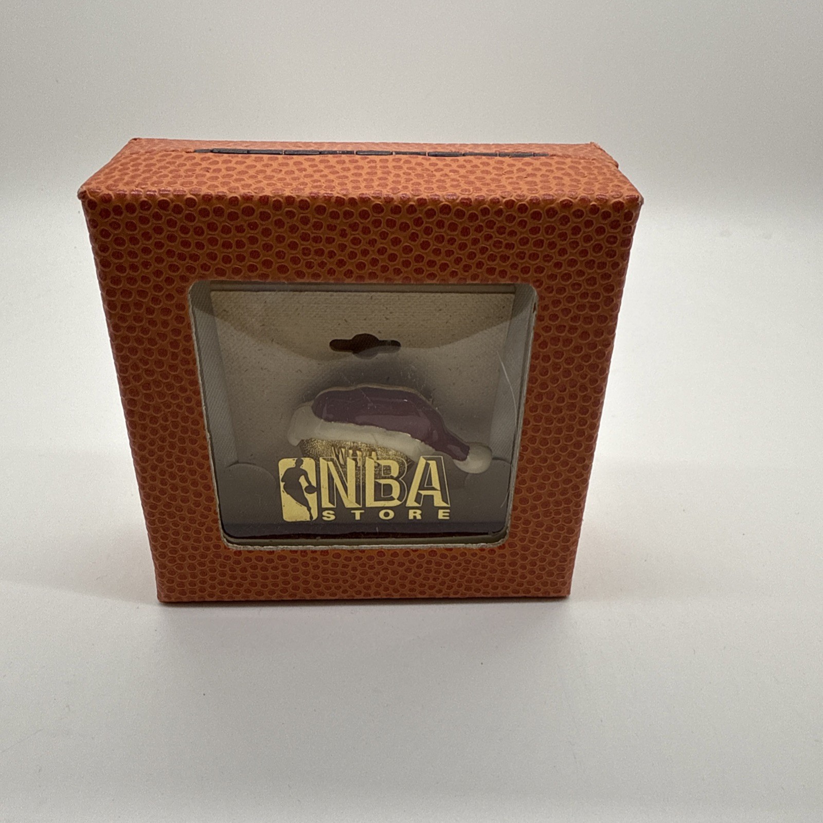 NBA Store Basketball With Festive Santa’s Hat Pin Broch in box