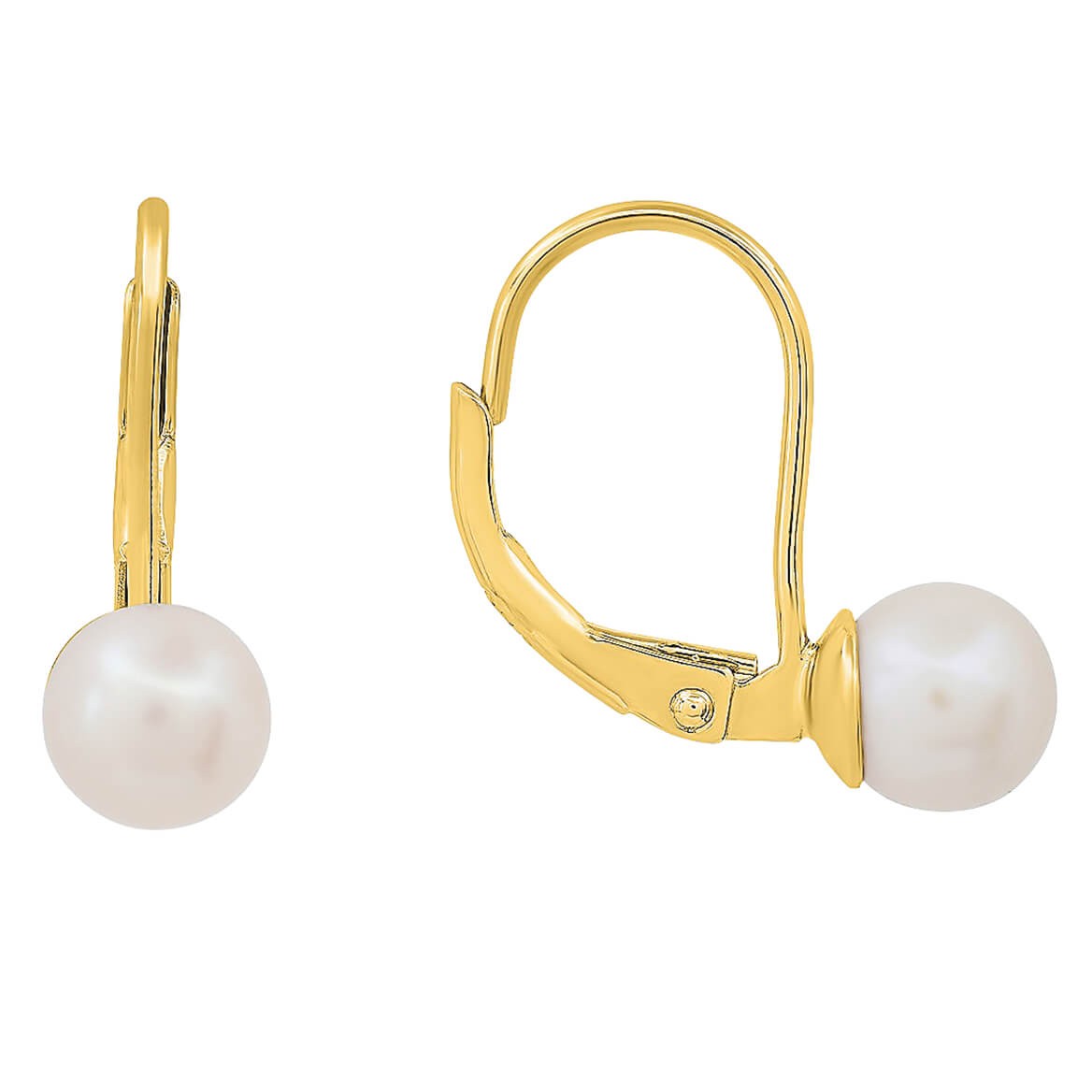 Genuine Freshwater Pearl Leverback Earrings