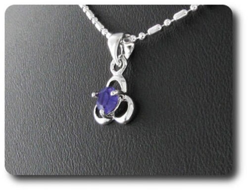 Amethyst Pendant 0 5/32in Gold Plated White 18 K