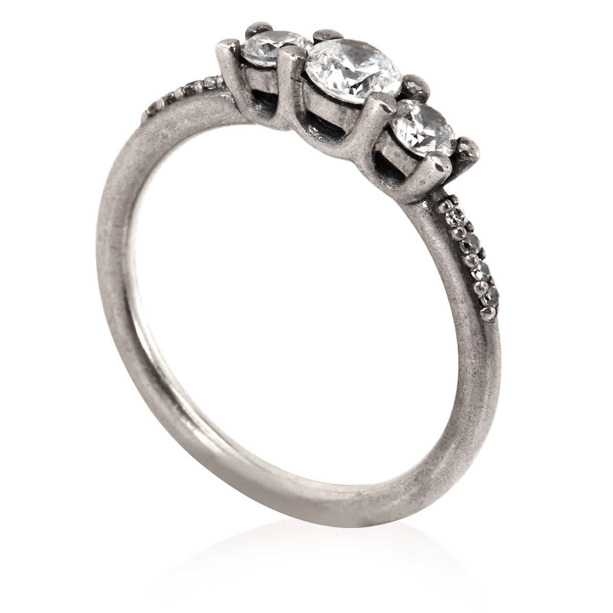 Pandora Clear Three-Stone Ring- Size 50 (5 US)