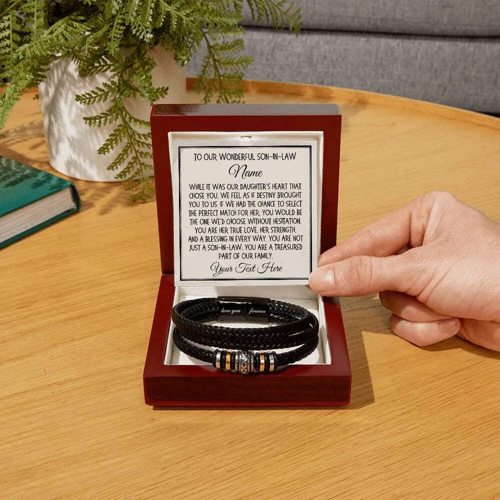 Son-in-Law Gift, Love You Forever Bracelet: While It Was Our Daughter’s Heart