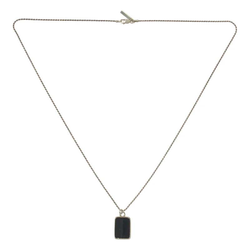 Sophie Buhai RECTANGLE PENDANT SILVER Necklace black Women Used