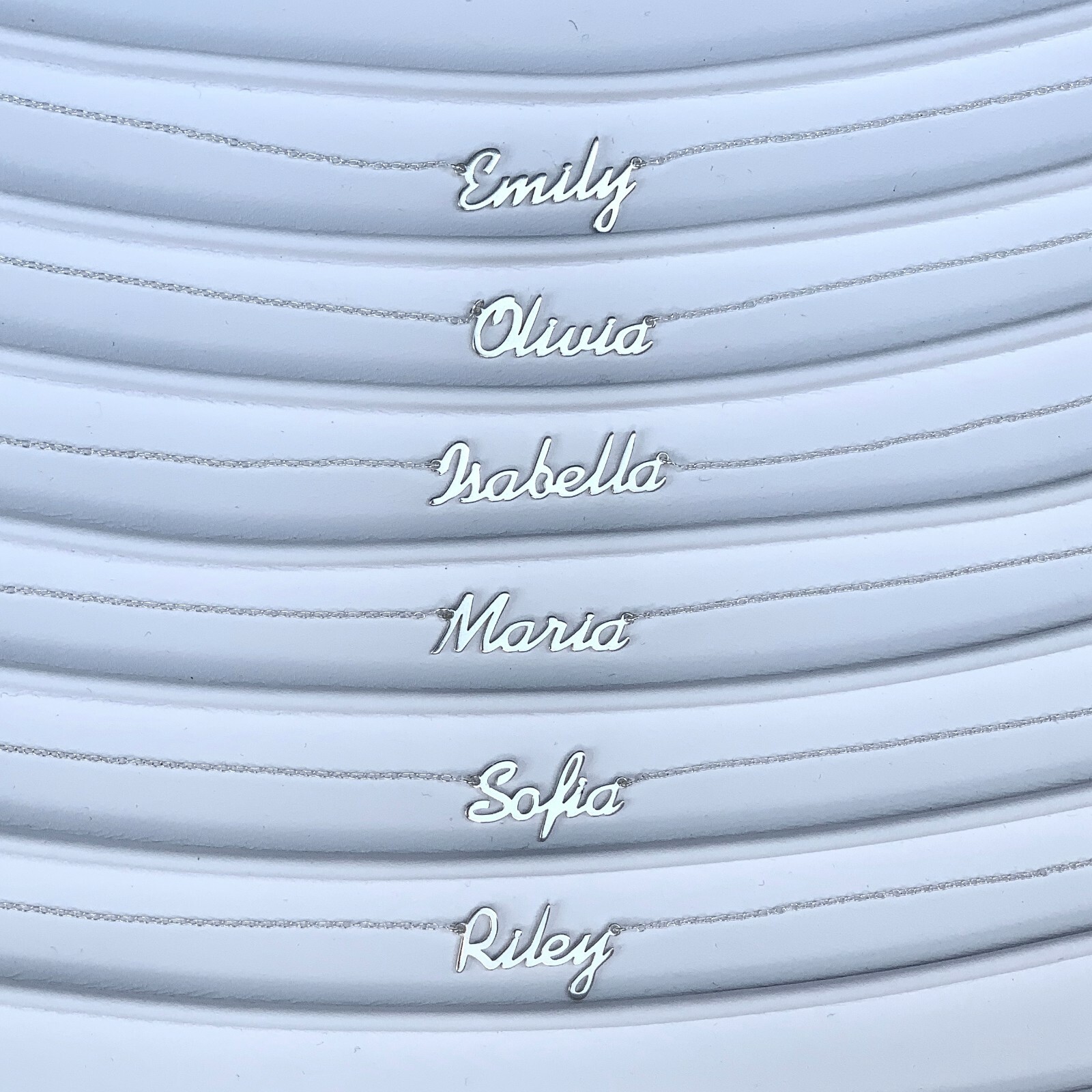 ANY Name Plate Necklace Personalized Custom Sterling Silver 925 Pendant Gift