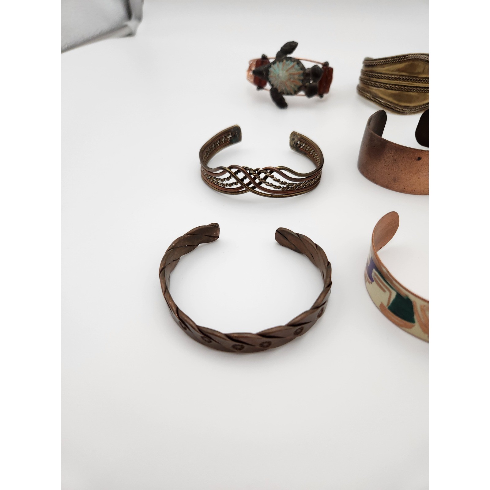 Unbranded Bracelet Lot Womens OS Mixed Copper Brass Enamel Boho Eclectic 16pc