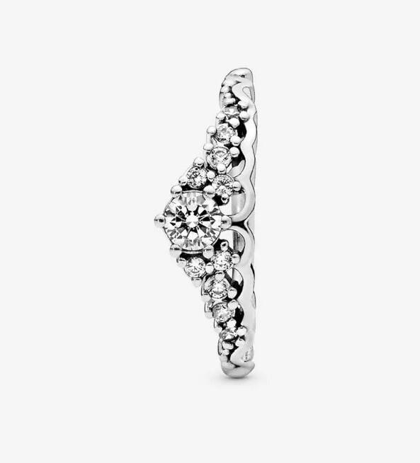 Pandora Fairytale Tiara Ring 925 Silver 196226CZ Size 50 5 $65