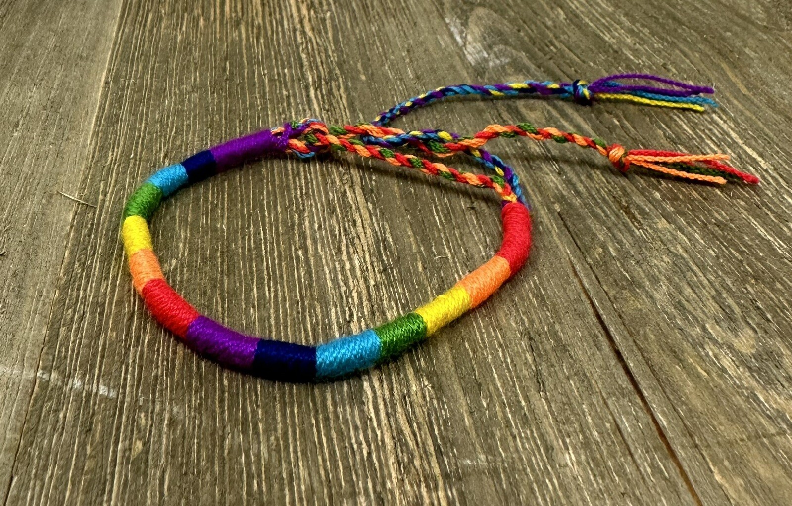 Rainbow Braided LGBTQ Gay Pride Bracelet