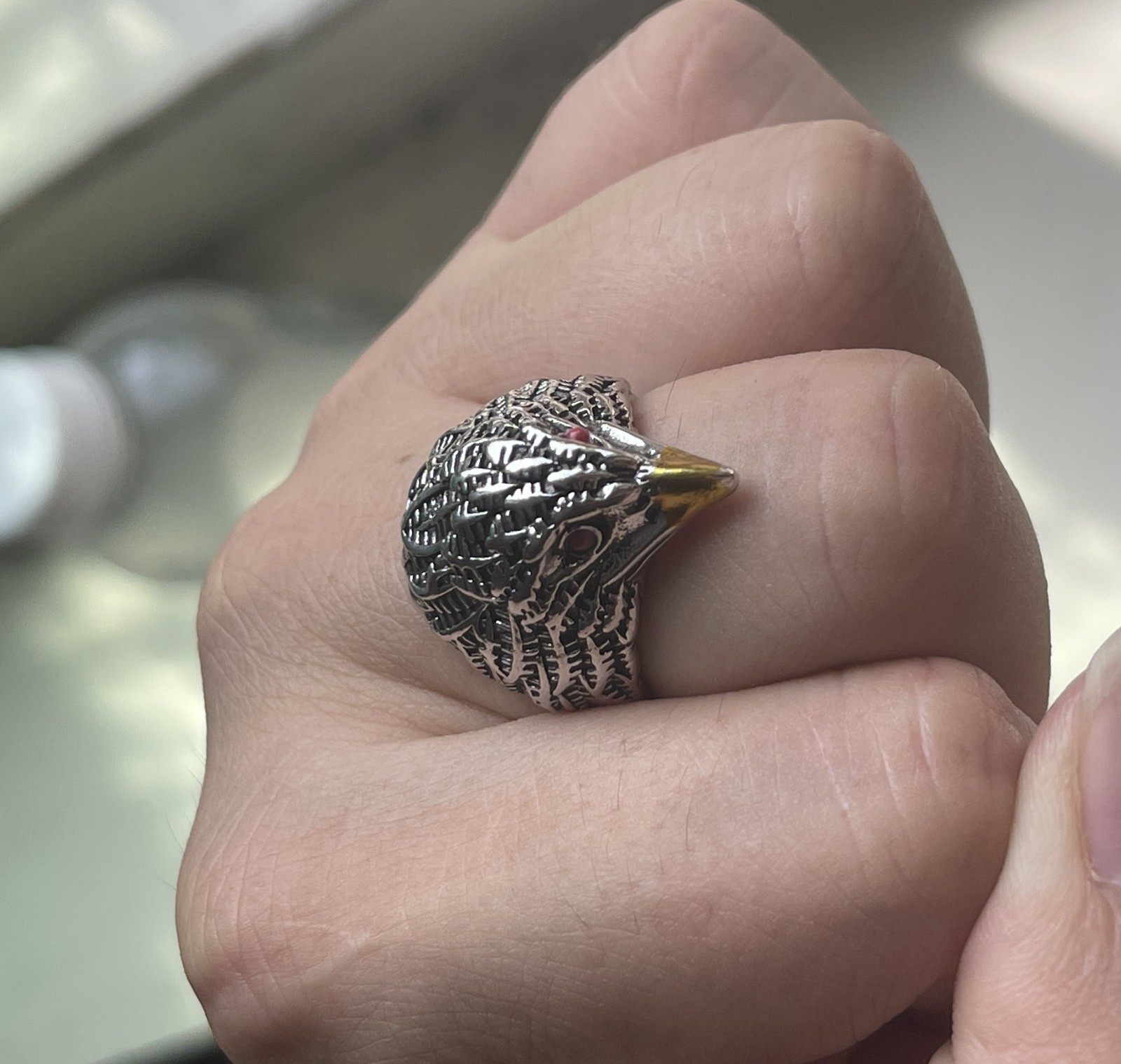 Vintage Eagle Adjustable Ring 925 Sterling Silver Women Mens Jewellery Gift