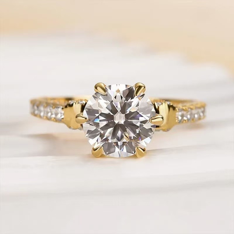 Fashion Woman 18k Gold Plated Bowknot Sparkling CZ Band Ring Sizes 6-10
