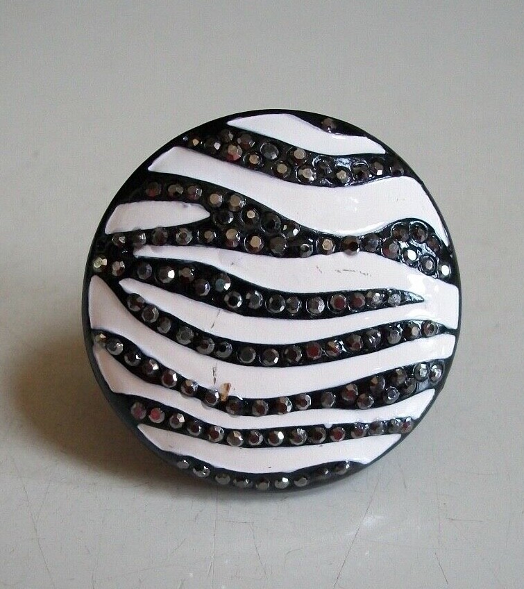 Women Zebra Rhinestones Dressy,Casual Party Wear Stretch Fashion Ring