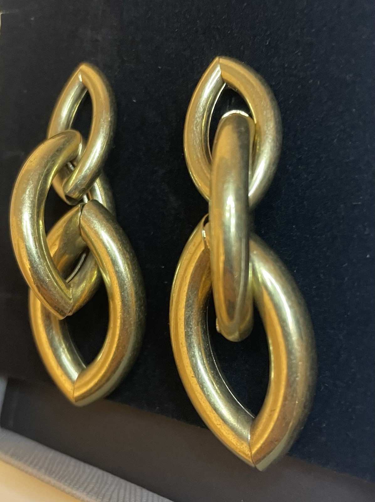 Jenny Bird Sloane Oval Link Drop Earrings, Gold Brass, Post Back