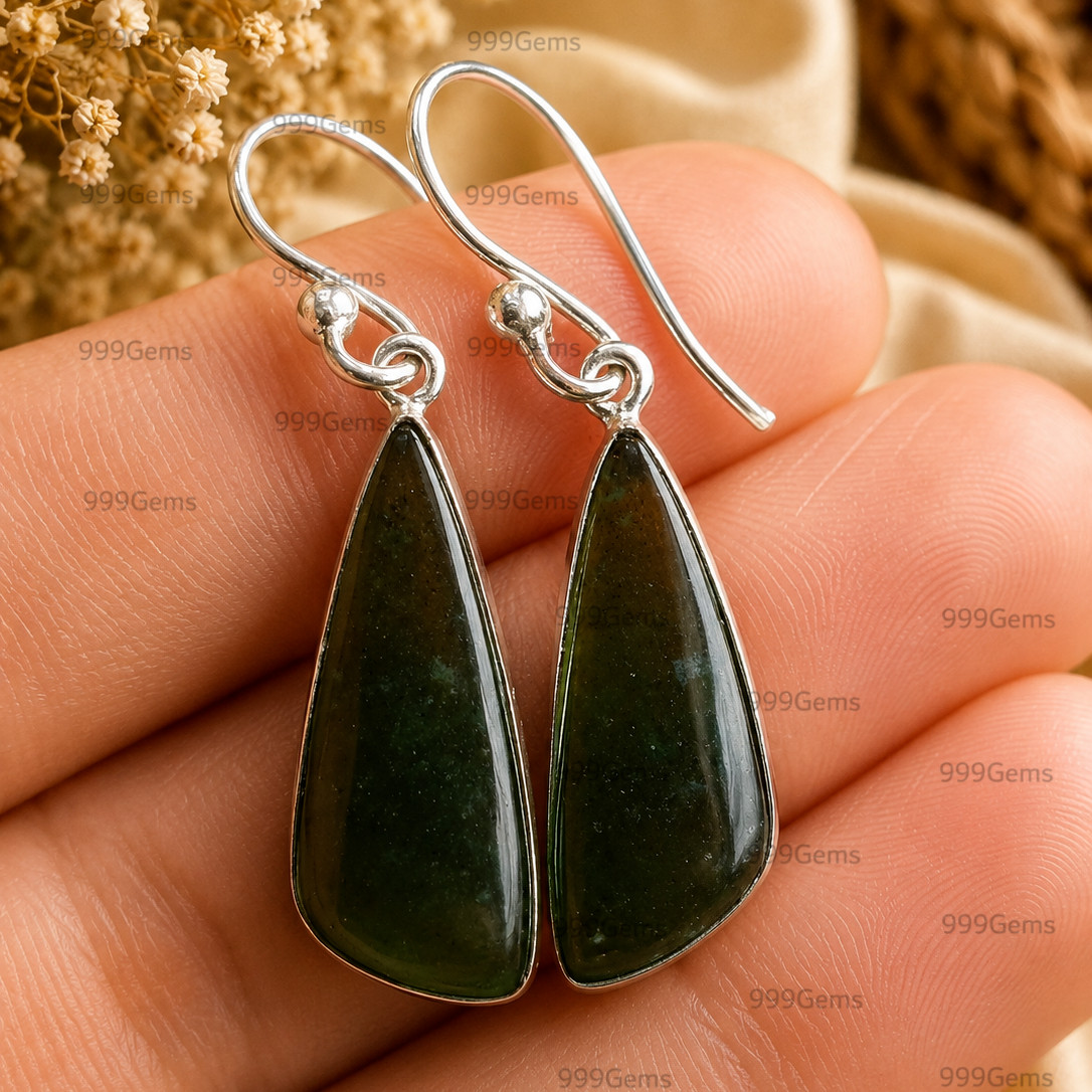Natural Gemstone Earrings 925 Sterling Silver Plated Minimalist Jewelry Gift Lot