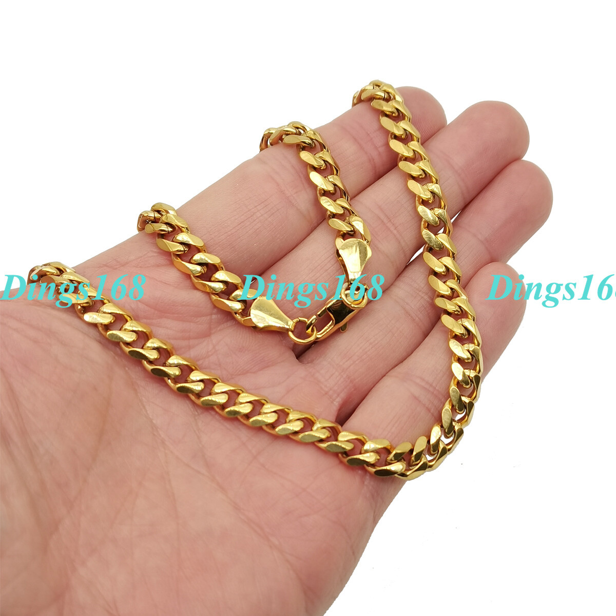 18K Yellow Gold Plated GP HypoAllergenic Wide Miami Cuban Link Chain Necklace