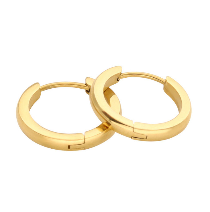 2Pcs Women Men Stainless Steel 2mm Round Small Hinged Hoop Huggie Ear Earrings