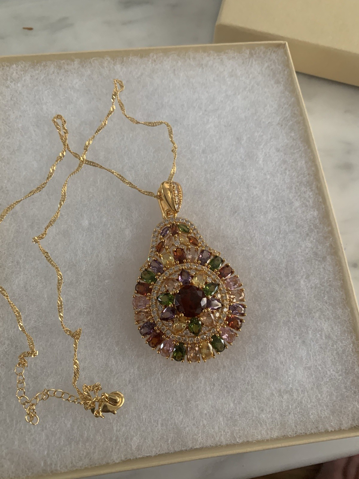 Retro Bohemian Synthetic Synthetic Zirconia 20 Inch Pendant.