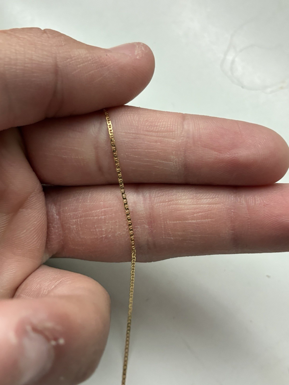 14k gold solid 1.1mm mariner chain 22”