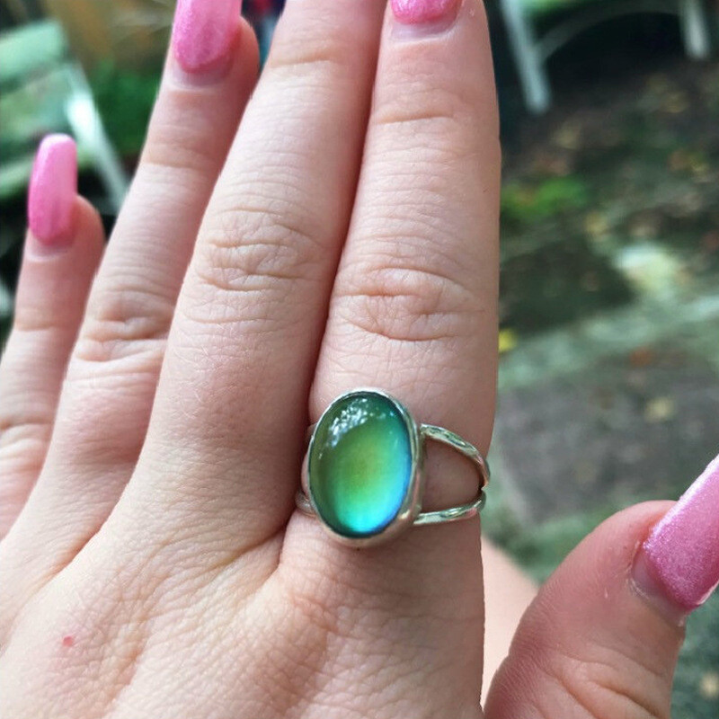 Wholesale Retro Unisex Mood Ring Feeling Temperature Color Changing Rings Gifts