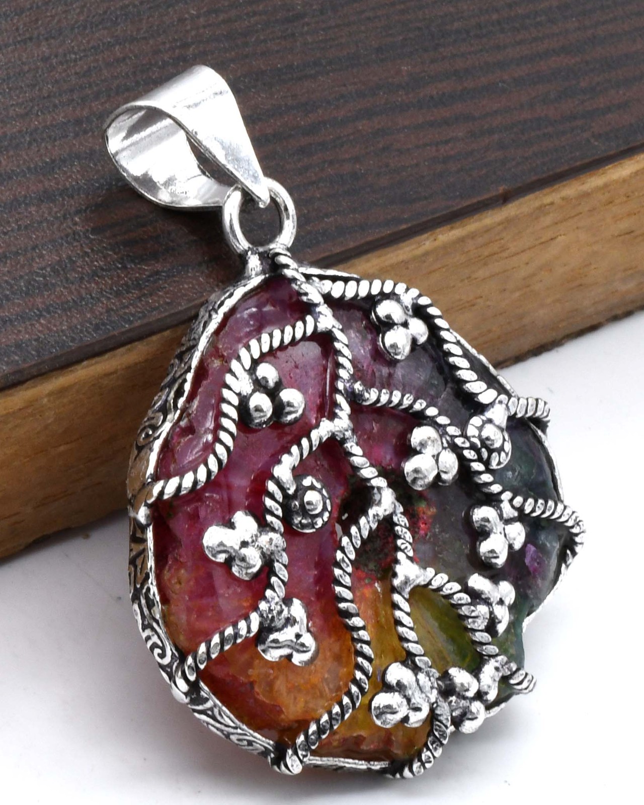 Rainbow Solar Quartz Natural Gemstone Pendant Jewelry 0.8″ P 4315