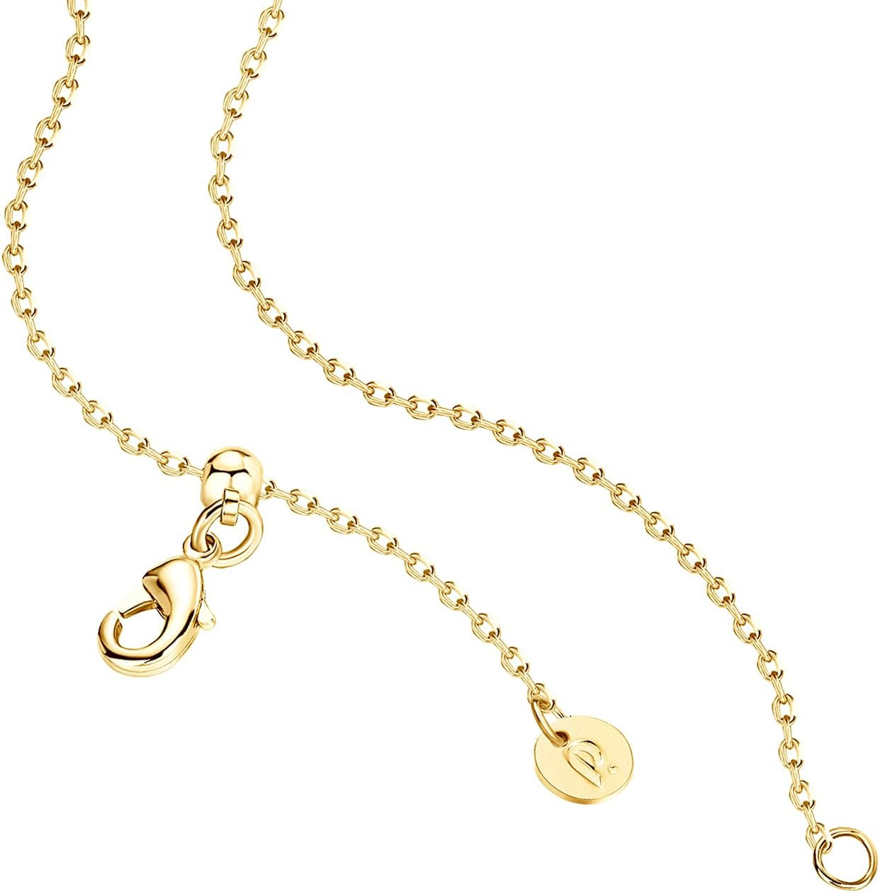 14K Gold Plated Cubic Zirconia Heart Necklace | Cute Dainty Love Pendant Necklac