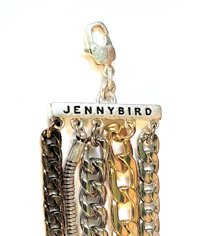 Jenny Bird Chunky Chain Multi-Color Bracelet 7.5 to 8.5″ Long Lobster Catch