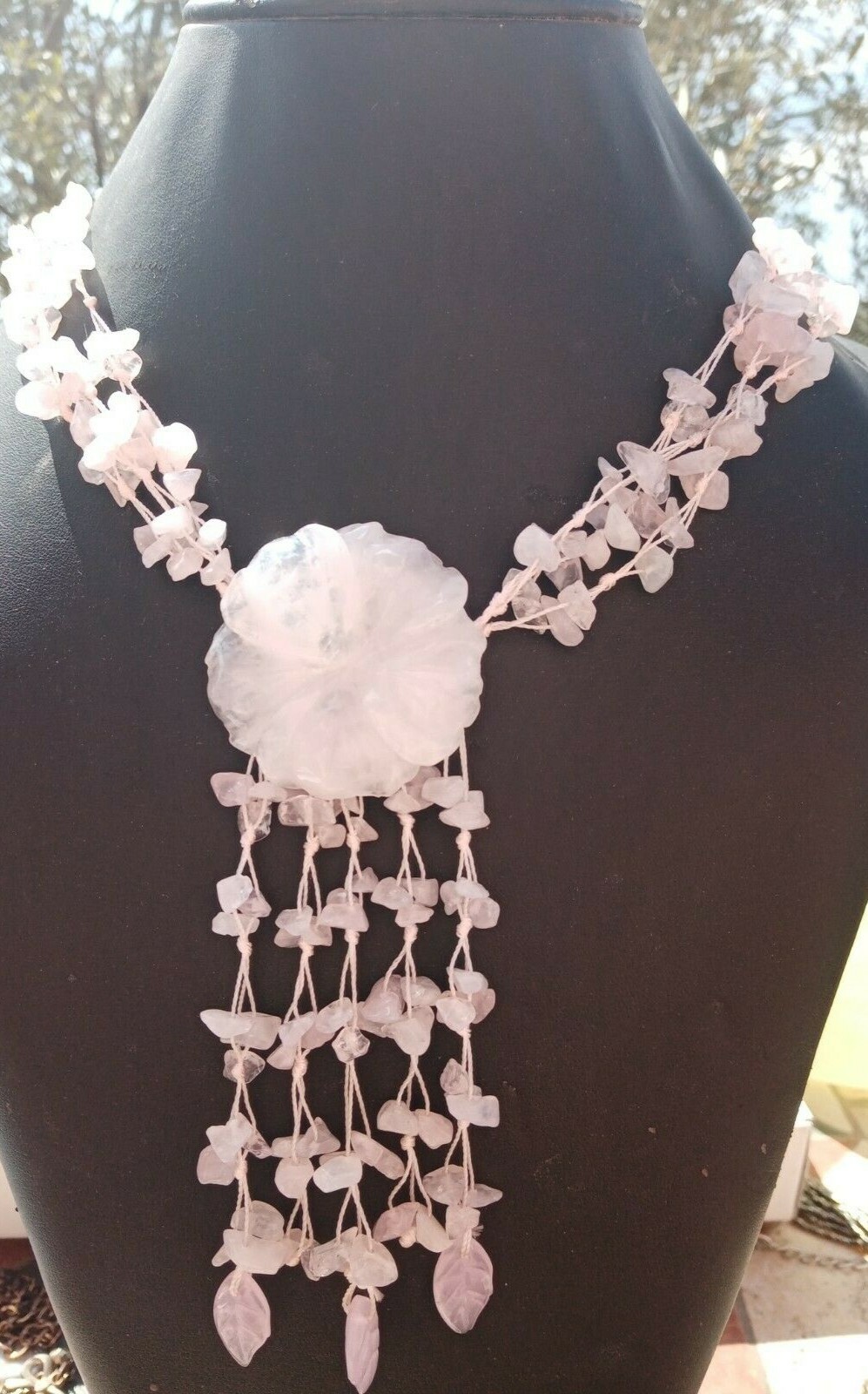 vintage flower necklace