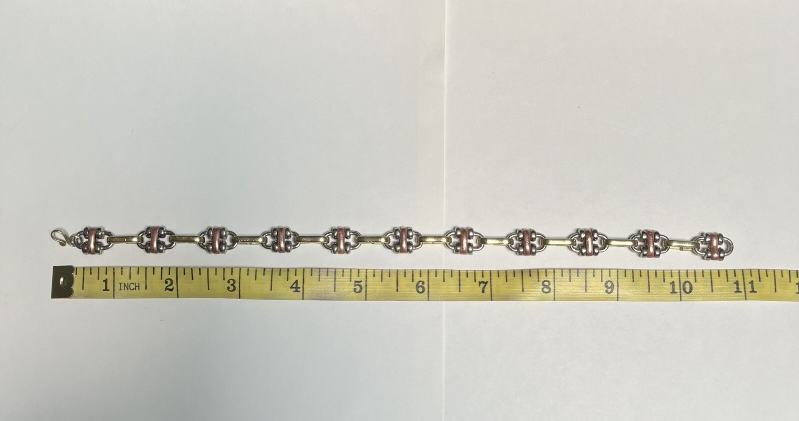 Mixed Metals Anklet Brass Copper White Metal Chunky Fancy Chain Link 30 g
