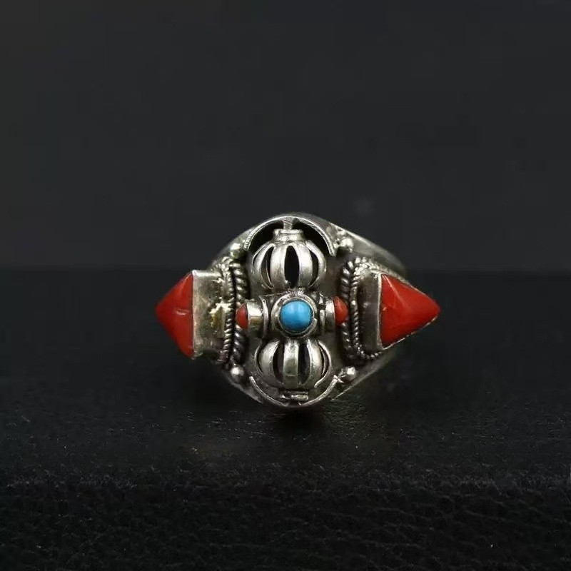 New Adjustable Handmade Ethnic Rotating Vajra Spinning Ring Unisex