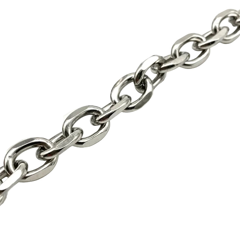 8mm Oval Link Necklace Stainless Steel 30