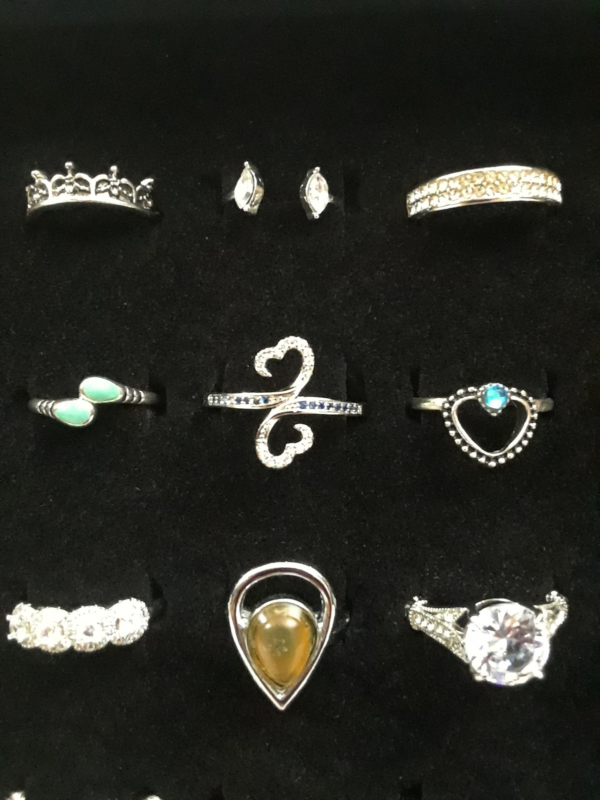 Wholesale Lot of 72 Rings Various Shapes and Sizes Men – Women Display Tray NWOT