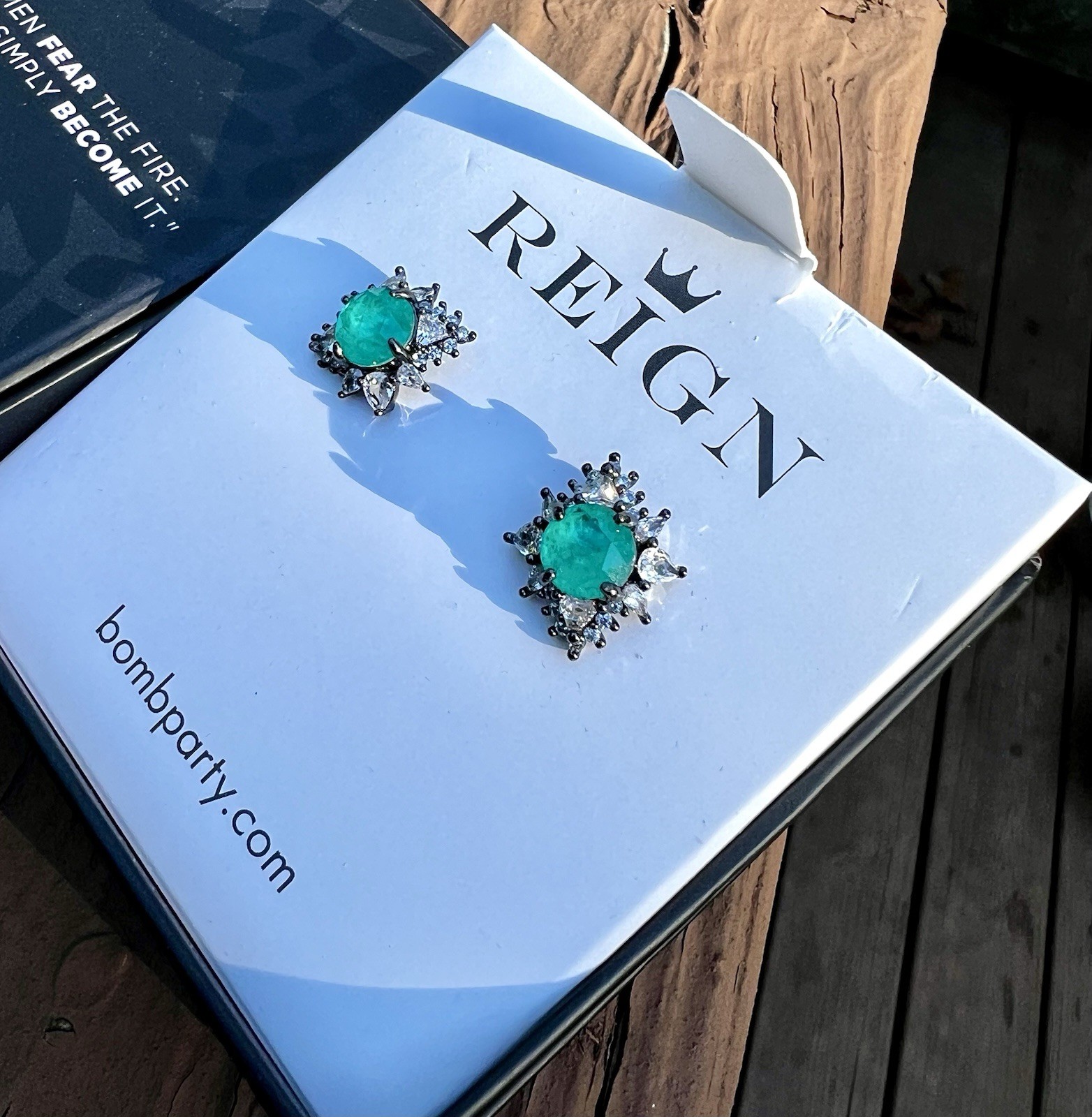 Bomb Party Reign Villain “Under Her Rule” Lab Paraiba Tourmaline On Hematite